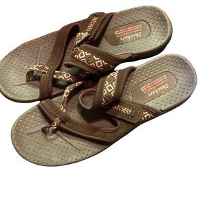 Skechers Reggae trailway Brown Rasta Vegan Strap Sport Sandal 9